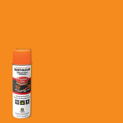 Industrial Choice White M1800 Marking Paint Spray, Aerosol, Fluorescent Orange, 1.06 lb  (RST203036)