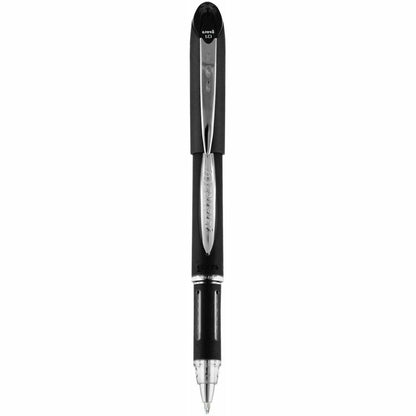 uniball Jetstream Ballpoint Pens, Refillable, Black Ink, Pigment-based, Black Stainless Steel Barrel, 12/Dozen (UBC33921DZ)