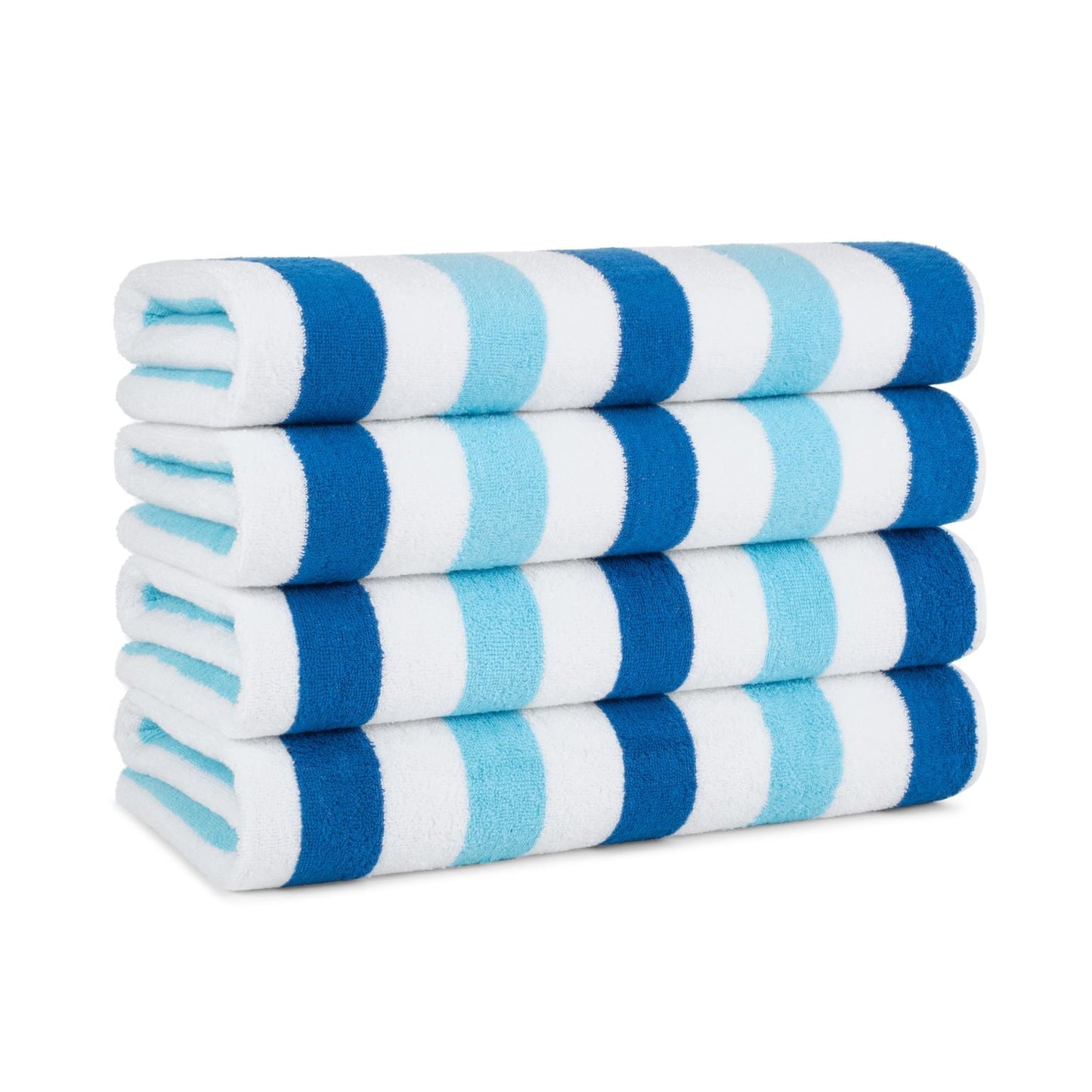 Hospeco® Cabo Cabana Beach Towel 30x70 Navy/Blue, 4/Pack (CABOCABANA-NV/BL)
