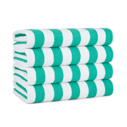 Hospeco® California Cabana Beach Towels 30x70 Green, 24/Case (HOSCABANA-GR-CS)
