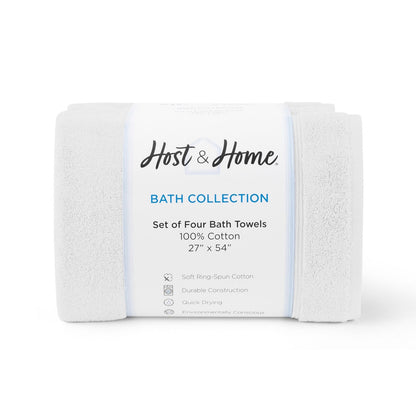 Arkwright Home® Host & Home Bath Towel 27x54 White, 24/Case (BT-HH2754-WH-CS)