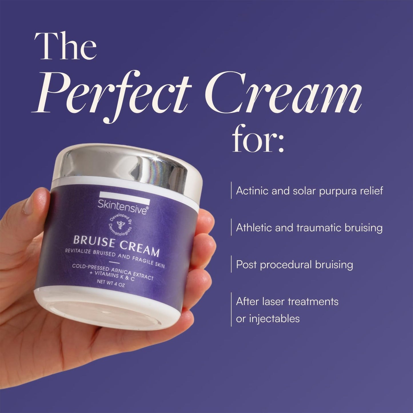 Skintensive® Bruise Cream Hand and Body Moisturizer 4 oz. Jar Unscented Cream (1259192_CS)