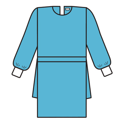 Halyard Protective Procedure Gown Large Blue NonSterile Not Rated Disposable (342890_CS)