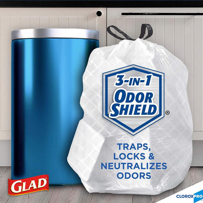 CloroxPro® Glad® ForceFlex Tall Kitchen Trash Bag 13 gal. Gray LLDPE 0.95 mil 24 X 28 Inch Flat Pack (741364_CS)