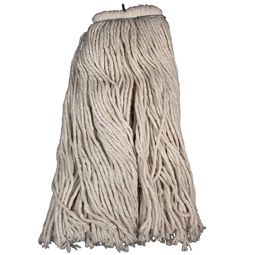 Impact® LayFlat® Regular Screw-Type Cut-End Cotton Wet Mop Heads, 20 oz, White, 12/Case (IMP12120)