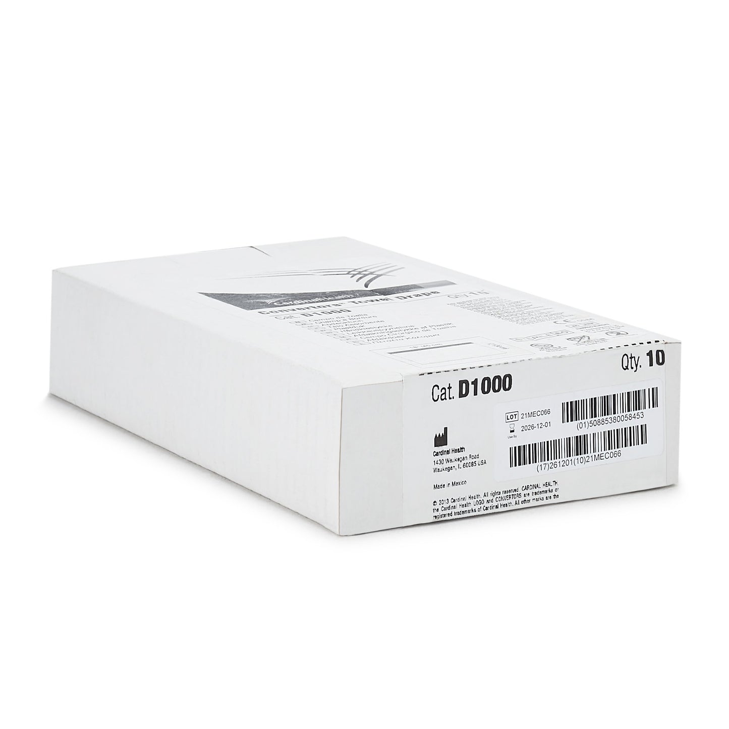 Cardinal General Purpose Drape Towel Drape with Adhesive Strip 18 W X 12 L Inch Sterile (860858_BX)