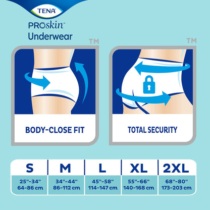 TENA® ProSkin™ Plus Unisex Adult Absorbent Underwear Pull On with Tear Away Seams Medium Disposable Moderate Absorbency (1182392_PK)