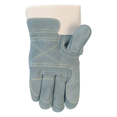 MCR Safety 1735 Lumber Jake Double Palm Gloves, Leather, X-Large, Gray (127-1735XL)