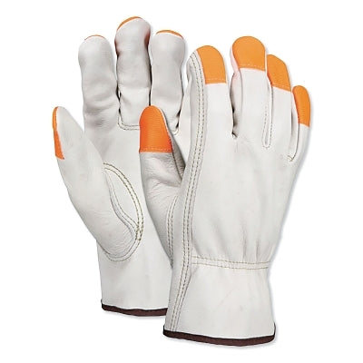 MCR Safety Select Grain Cow Leather Drivers Gloves, Sm, Unlined, Beige (127-3213SCHVSP)