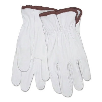 MCR Safety Premium Grade Grain Goatskin Drivers Gloves, 3601, Small, Unlined, White (127-3601S)