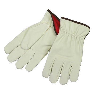 MCR Safety Synthetic Leather Split Cow Texture Driver Gloves, Large, Beige/Brown (127-3750L)