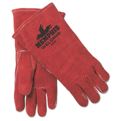 MCR Safety Premium Shoulder Leather Welders Gloves, Shoulder Cow Leather, XL, Russet (127-4320)