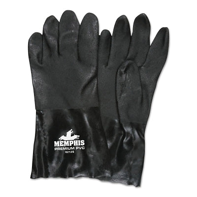 MCR Safety DOUBLE-DIPPED PVC BLACKGLOVES ROUGH FINIS (127-6212S)