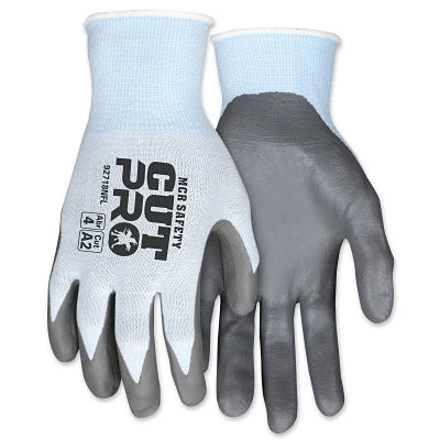 MCR Safety CutPro® 92718NF 18-ga HyperMax® Nitrile-Foam Coated Gloves, Large, Light Blue/Gray (127-92718NFL)