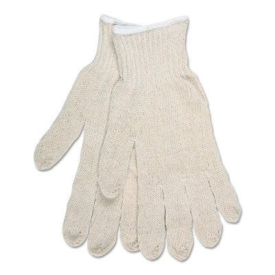 MCR Safety Multipurpose String Knit Gloves, Medium, Knit Wrist, Regular Weight, Natural (127-9636M)