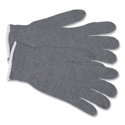MCR Safety Multipurpose String Knit Gloves, Large, Knit Wrist, Regular Weight, Gray (127-9637L)