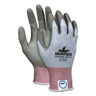 MCR Safety Diamond Tech 2 Gloves, XX-Large, Gray/Light Blue (127-9672DT2XXL)