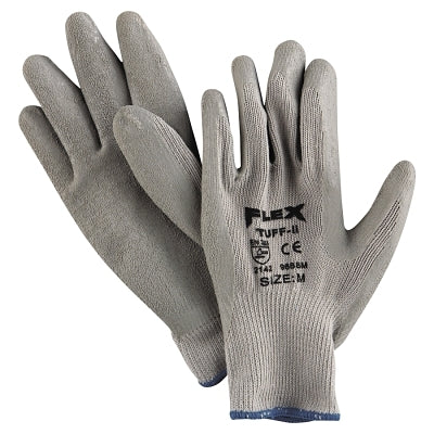MCR Safety Flex Tuff-II Latex Coated Gloves, Medium, Gray (127-9688M)