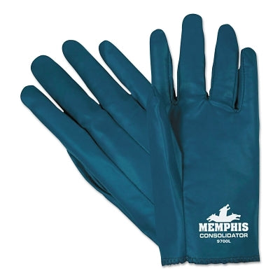 MCR Safety Consolidator Nitrile Gloves, Slip-On, Cotton Interlock, Medium, Blue (127-9700M)
