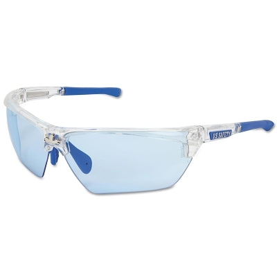 MCR Safety Dominator® DM3 Safety Glasses, Polycarbonate Light Blue Lens, MAX6®, Clear Polycarbonate/Blue TPR (135-DM1323PF)