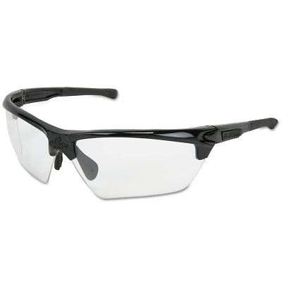 MCR Safety Dominator® DM3 Safety Glasses, Polycarbonate Clear Lens, MAX6®, Black Polycarbonate/TPR (135-DM1330PF)