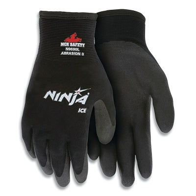 MCR Safety Ninja® Ice HPT® Palm/Fingertip Coated Insulated Work Gloves, XX-Large, Black (127-N9690XXL)
