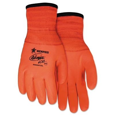 MCR Safety Ninja® Ice HPT® Fully Coated Insulated Work Gloves, X-Large, Hi-Viz Orange (127-N9690FCOXL)