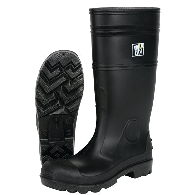 MCR Safety PVC Boot, Size 14, 16 in, Black (127-VBS12014)