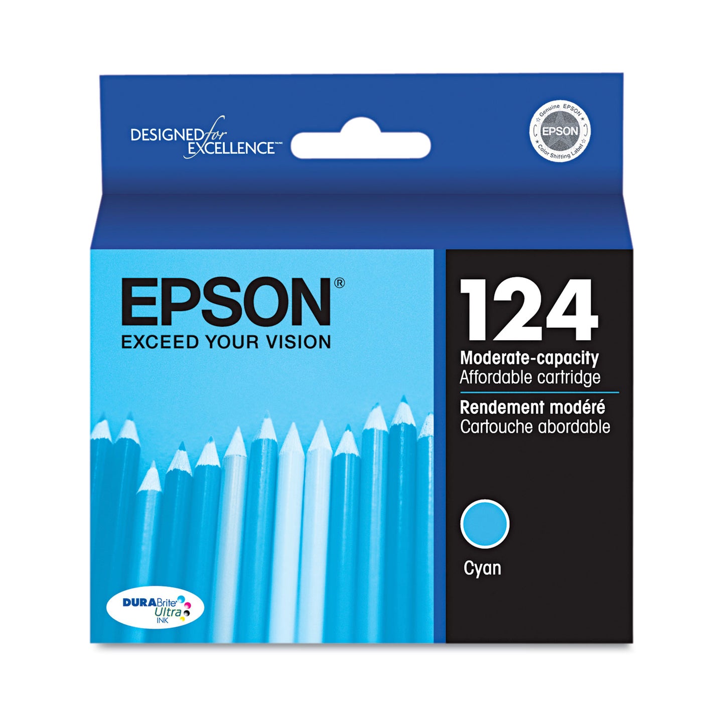 Epson® T124220-S (124) DURABrite Ultra Ink, Cyan (EPST124220S)