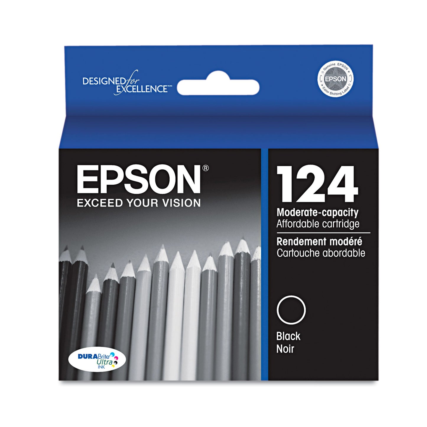 Epson® T124120-S (124) DURABrite Ultra Ink, Black (EPST124120S)