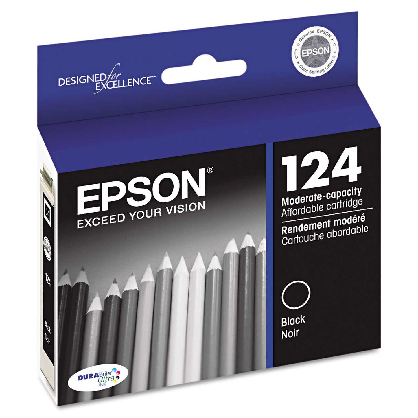 Epson® T124120-S (124) DURABrite Ultra Ink, Black (EPST124120S)