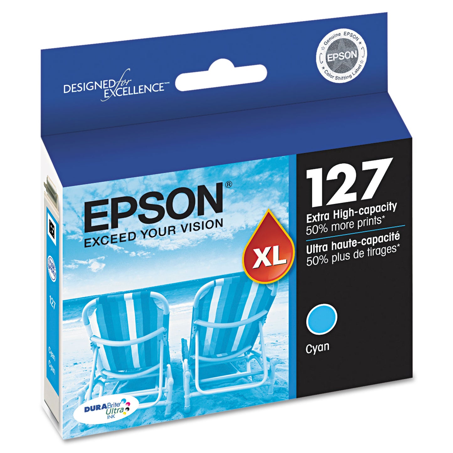 Epson® T127220-S (127) DURABrite Ultra Extra High-Yield Ink, Cyan (EPST127220S)