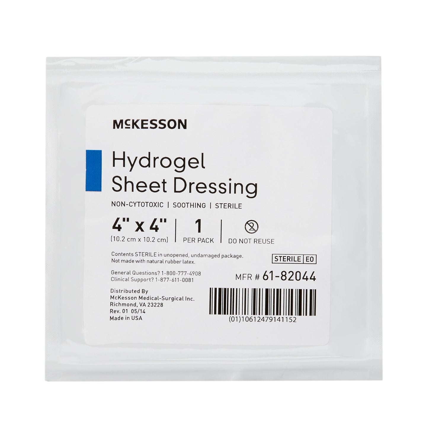 McKesson Hydrogel Wound Dressing Sheet 4 X 4 Inch Sterile (494194_CS)