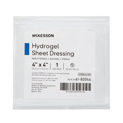 McKesson Hydrogel Wound Dressing Sheet 4 X 4 Inch Sterile (494194_CS)