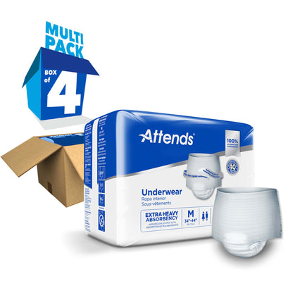 Attends® Care Unisex Adult Absorbent Underwear Pull On with Tear Away Seams Medium Disposable Heavy Absorbency (771656_CS)