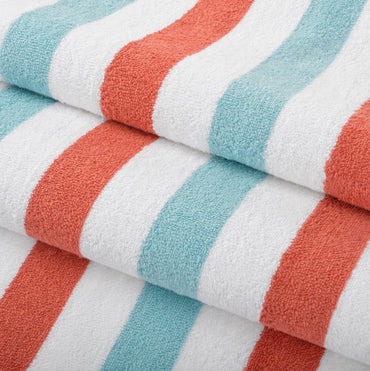 Hospeco® Cabo Cabana Beach Towel 30x70 Orange/Blue, 24/Case (HOSCABOCABANA-OR-BL-CS)