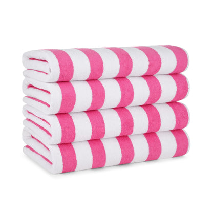 Arkwright Home Cali-Cabana Beach Towel 30x60 Pink (4/Pack) (P-CALICABANA-PNK)