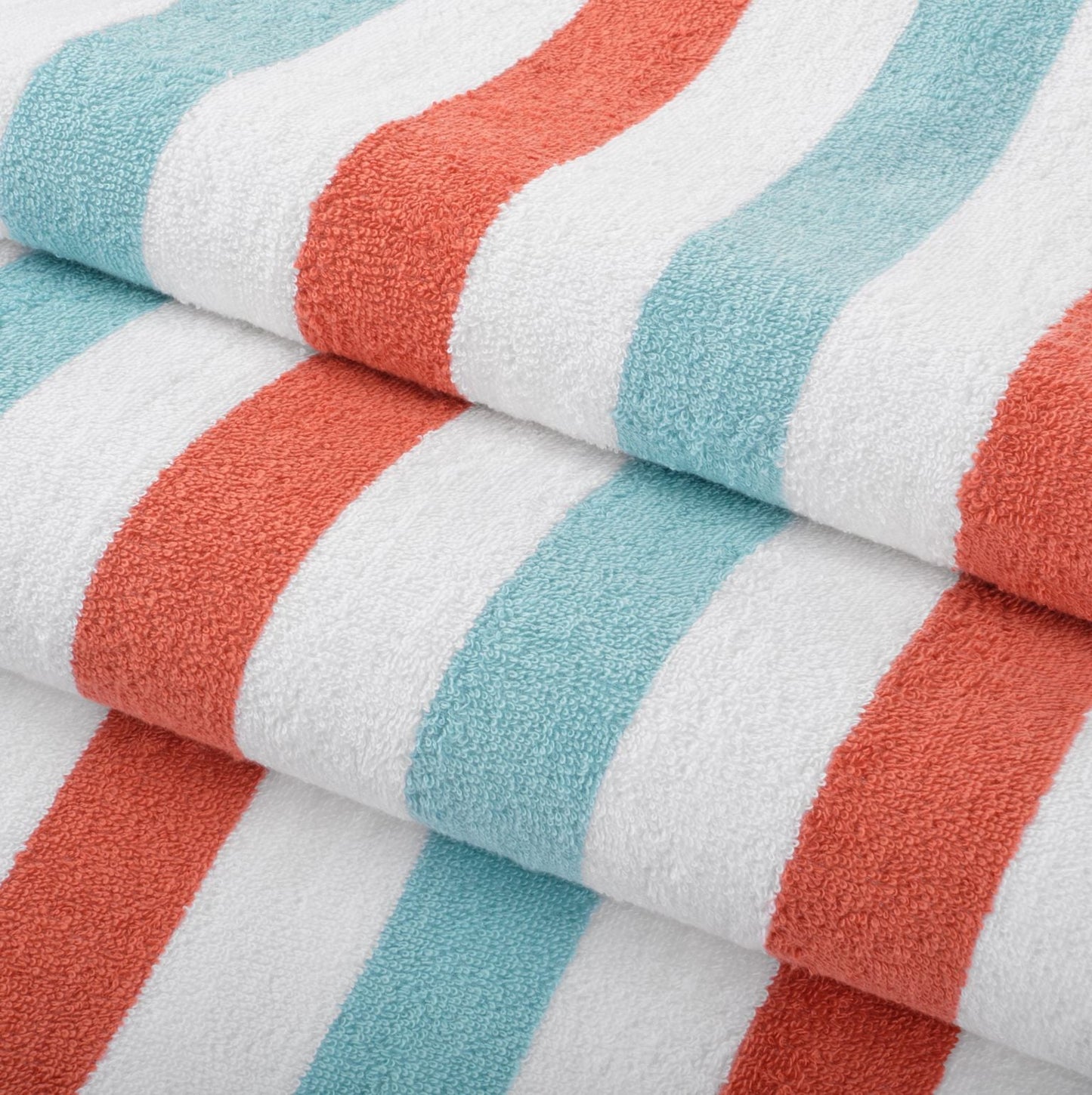 Hospeco® Cabo Cabana Beach Towel 30x70 Orange/Blue, 4/Pack (CABOCABANA-OR/BL)