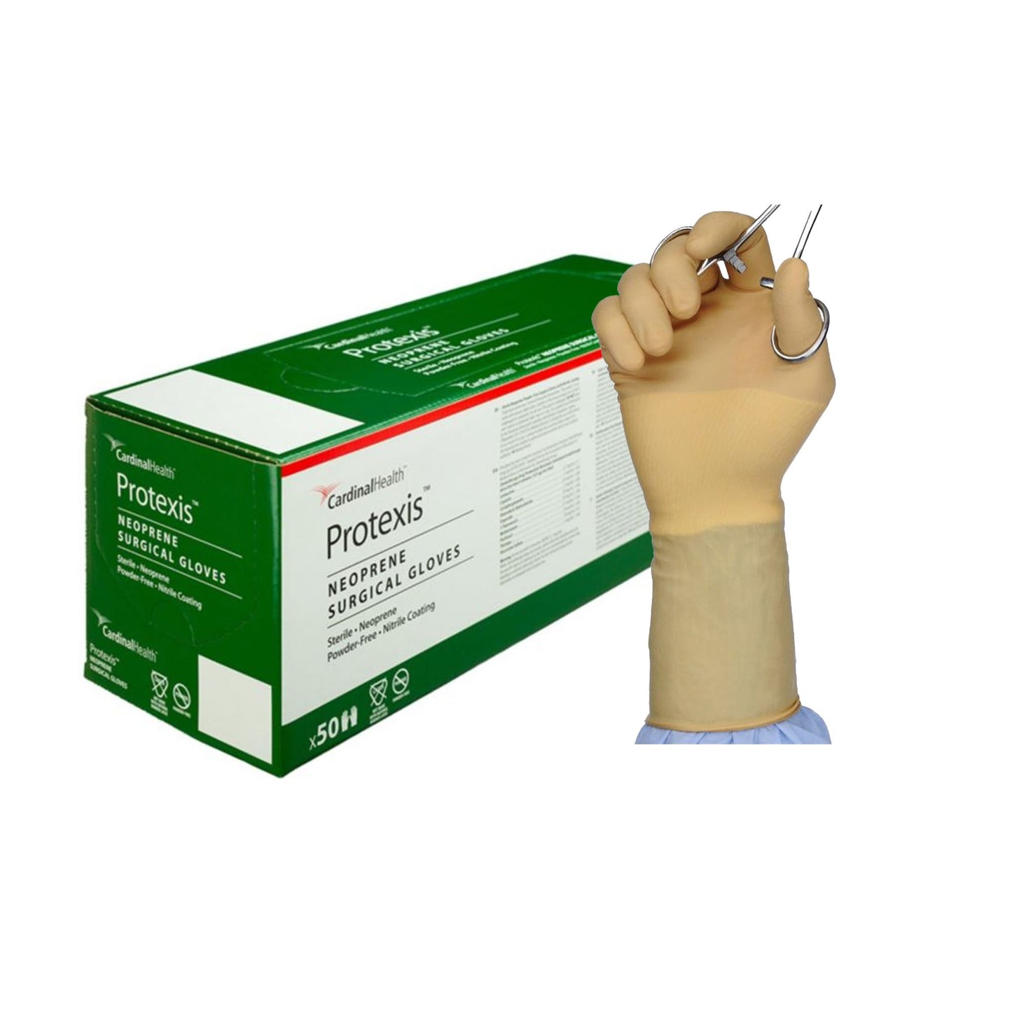 Protexis™ (formerly Duraprene™ Plus ) Surgical Glove Size 6.5 Sterile Polychloroprene Standard Cuff Length Smooth Ivory Chemo Tested (995376_CS)