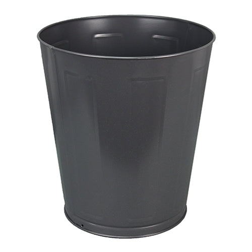 Impact® Round Metal Wastebasket, 28 Quart, Gray, 6/Case (IMP1302-3)