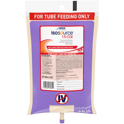 Isosource® 1.5 Cal Tube Feeding Formula Unflavored Liquid 1500 mL Ready to Hang Prefilled Container (804538_CS)