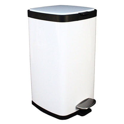 Impact® Step-On Trash Receptacle w/ Liner, 21 Quart, White (IMP13200-1)