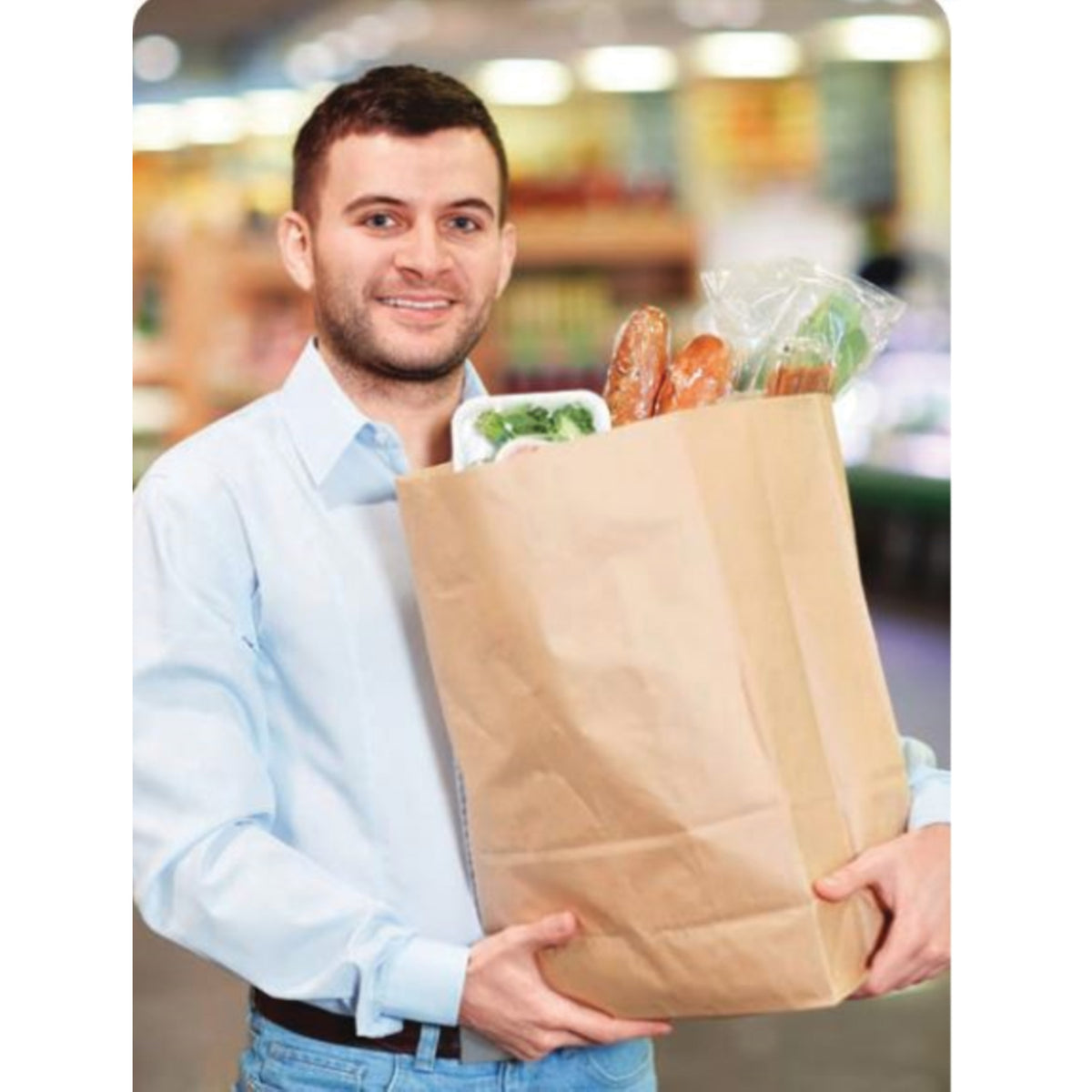 Duro® 1/6 BBL 57# Virgin Paper Sack , Kraft, 12" x 7" x 17" (13200059)