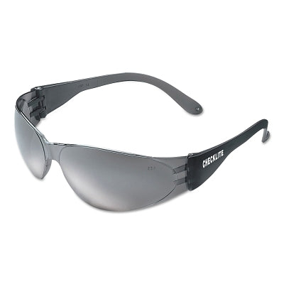 MCR Safety Checklite® CL1 Frameless Safety Glasses, Polycarbonate Silver Mirror Lens, Duramass®, Smoke Polycarbonate Temples (135-CL117)