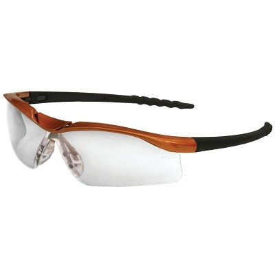 MCR Safety DALLAS Protective Eyewear, Clear Lens, Anti-Fog, Nuclear Orange Frame (135-DL210AF)