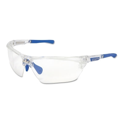 MCR Safety Dominator® DM3 Safety Glasses, Polycarbonate Clear Lens, MAX6®, Clear Polycarbonate/Blue TPR (135-DM1320PF)