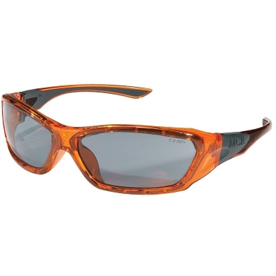 MCR Safety ForceFlex Protective Eyewear, Silver Mirror Lens, Duramass HC, Orange Frame (135-FF137)