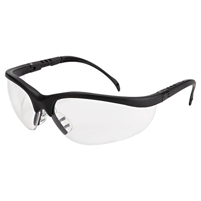 MCR Safety Klondike® KD1 Series Protective Eyewear, Clear Polycarbonate Lens, UV-AF® Anti-Fog, Black Nylon Frame (135-KD110AF)