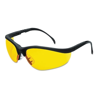 MCR Safety Klondike® KD1 Series Protective Eyewear, Amber Polycarbonate Lens, Duramass® Hard Coat, Black Nylon Frame (135-KD114)