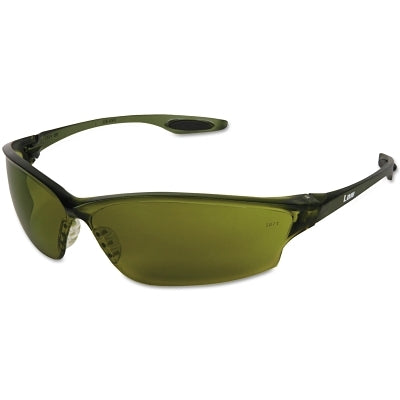 MCR Safety Law 2 Protective Eyewear, Green Lens, Duramass HC/Filter 3.0, Black Frame, Nylon (135-LW2130)